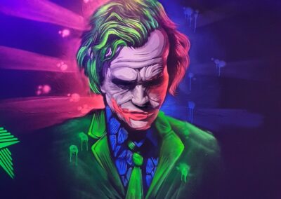 grafiti retrato neon